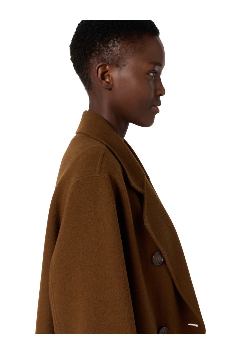 Milena Tailored Double-Breasted Coat, Alternate, color, Cigar