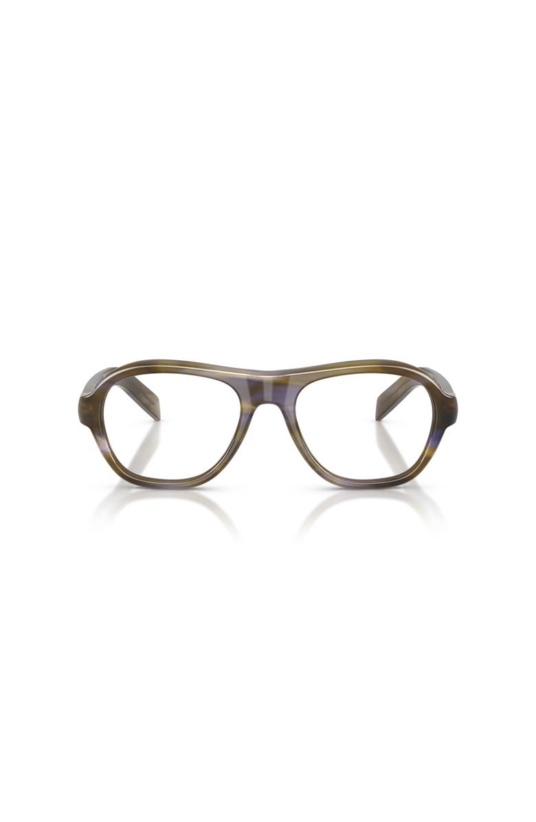 Prada 55mm Rectangle optical glasses, Alternate, color, Brown