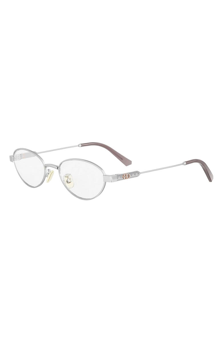 DIOR Cannageo B3U 51mm Oval Glasses, Alternate, color, 