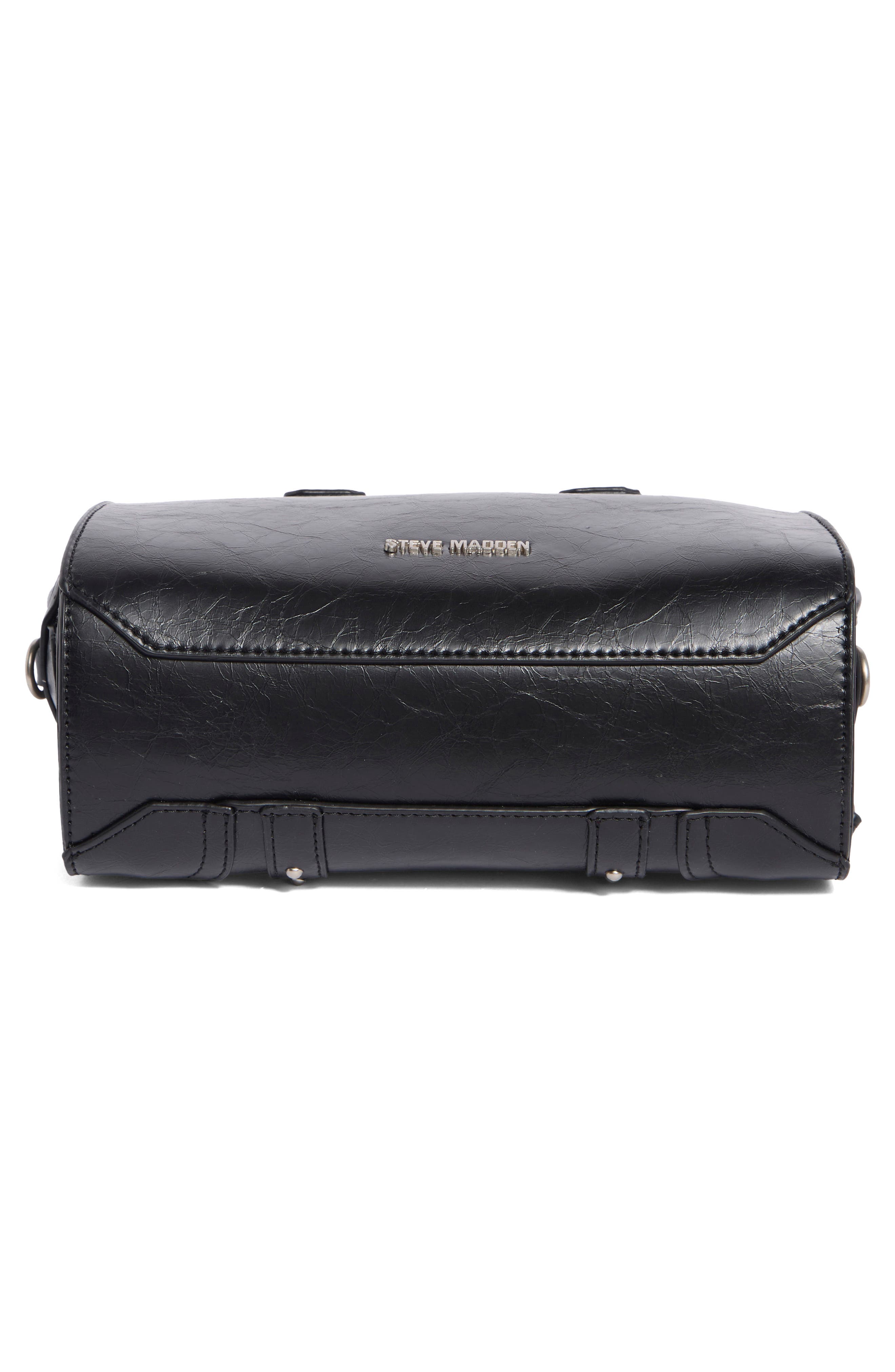 Bharp Faux Leather Crossbody Bag, Alternate, color, BLACK GLAZED PU