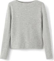 MANGO Boat Neck Rib Sweater
