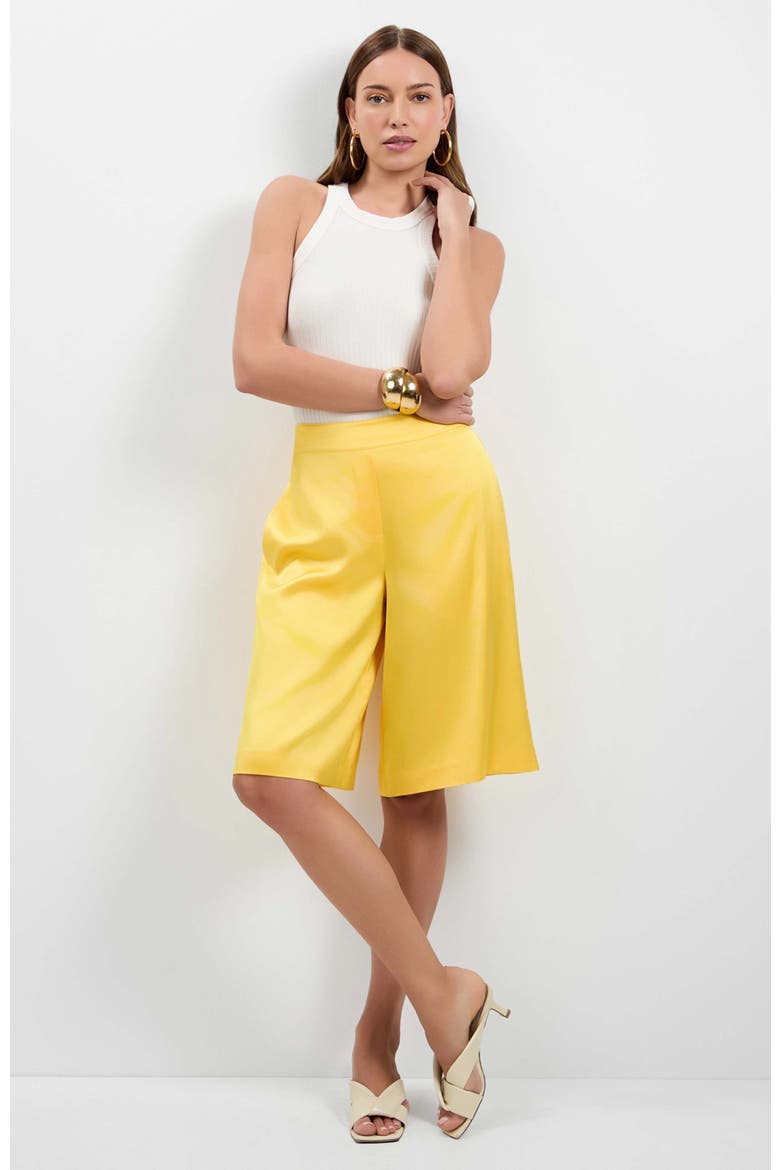 Chiana Satin Shorts, Alternate, color, Lambretta Lemon