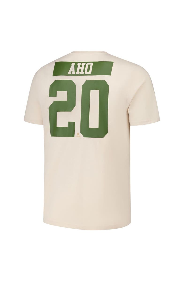 LEVELWEAR Men's Levelwear Sebastian Aho Khaki Carolina Hurricanes 2024 NHL Military Appreciation Richmond Delta Player Name & Number T-Shirt, Alternate, color, Khaki
