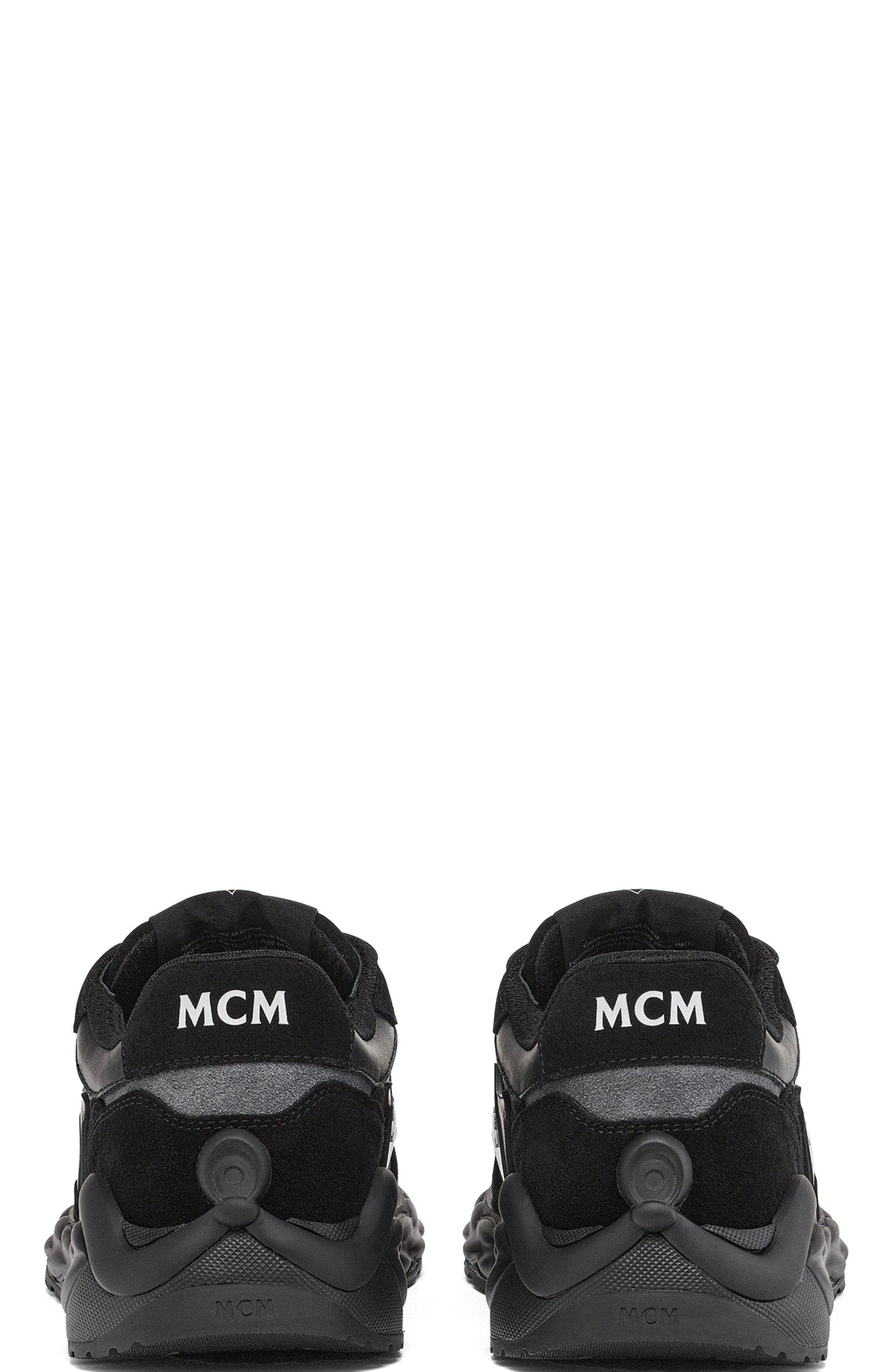 MCM Skywander Lo Sneakers in Calf Suede and Leather, Alternate, color, 