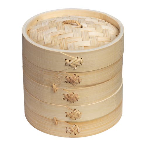 Joyce Chen 2-tier Steamer Baskets In Brown