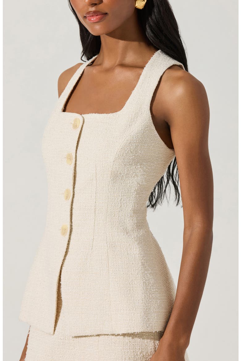Brunelle Tweed Vest, Alternate, color, OATMEAL