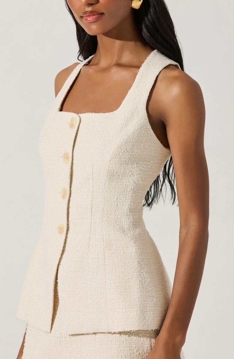 ASTR the Label Brunelle Tweed Vest, Alternate, color, Oatmeal
