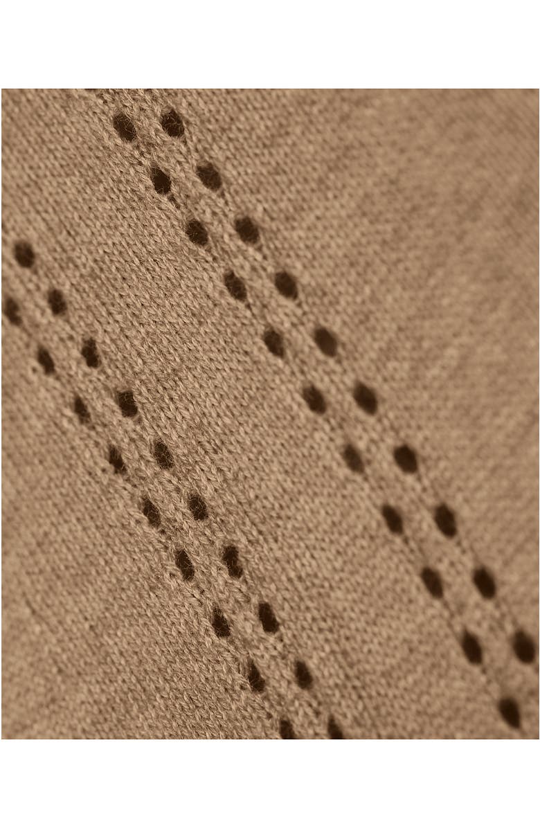 Lands' End Fine Gauge Cotton Fit and Flare Sweater Dress, Alternate, color, Vicuna Heather