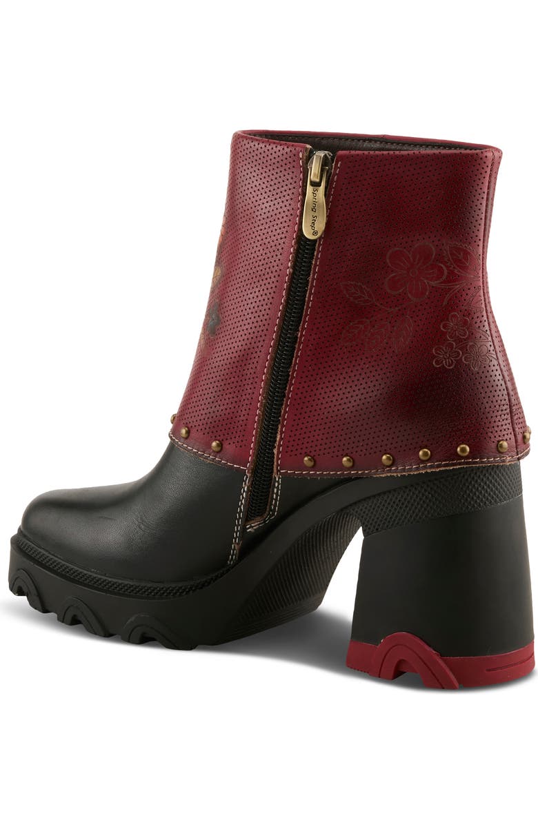 L'Artiste by Spring Step Carizma Foldover Shaft Platform Bootie, Alternate, color, Black Multi