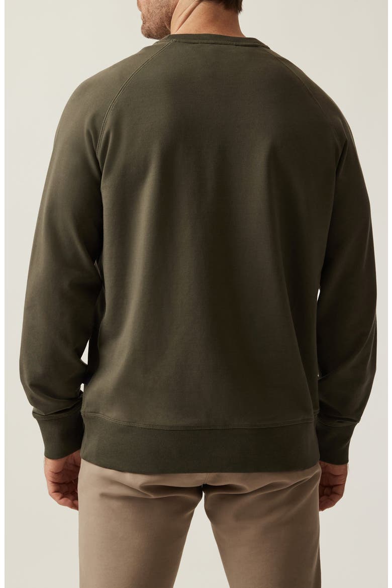 Stretch French Terry Crewneck Sweatshirt, Alternate, color, PIMENTO OLIVE