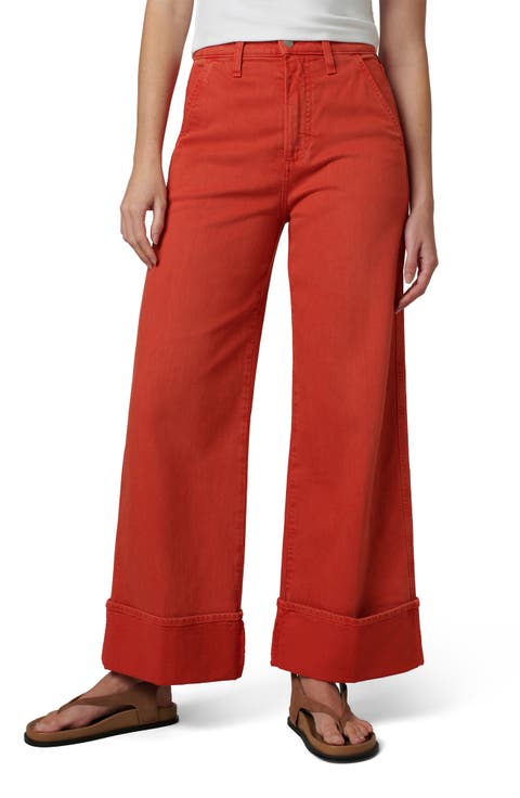 The Trixie Cuff High Waist Wide Leg Trouser Jeans