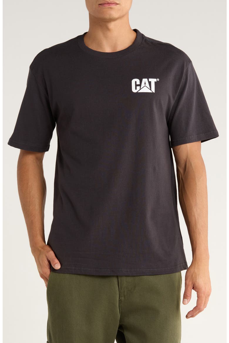 Logo Cotton Boxy Graphic T-Shirt, Main, color, WASHED BLACK