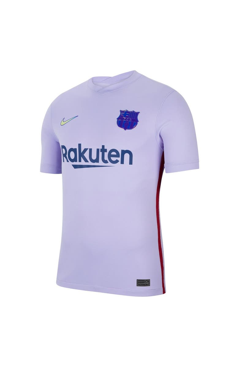 Nike Men's Nike Lionel Messi Purple Barcelona 2021/22 Away Stadium Replica Player Jersey, Alternate, color,
