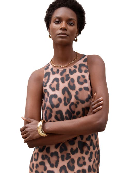 Ro&zo Sleeveless Print Maxi Dress In Brown
