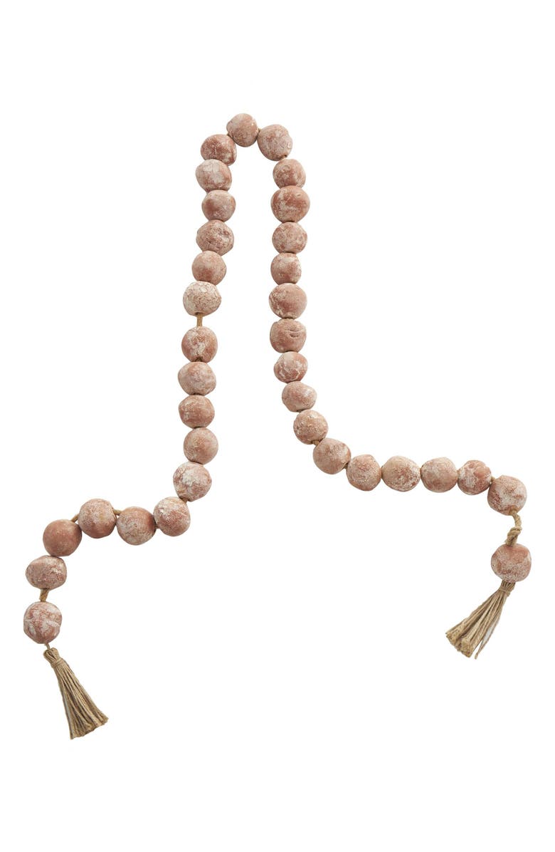 WILLOW ROW Ceramic & Tassel Garland, Alternate, color, Orange