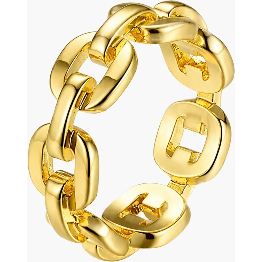 Kellery Link Curb Chain Ring In Gold