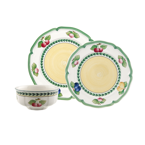 French Garden Fleurence 12 Piece Dinnerware Set for 4