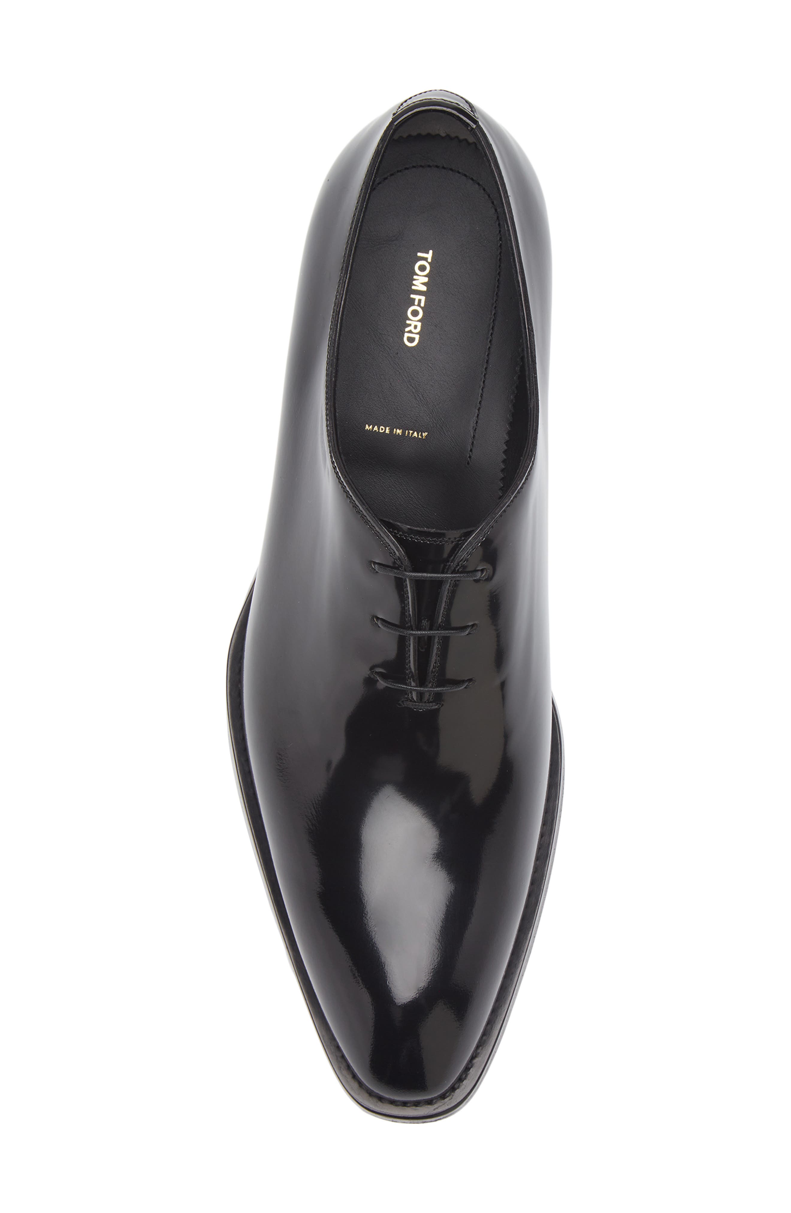 TOM FORD Patent Wholecut Oxford, Alternate, color, Black