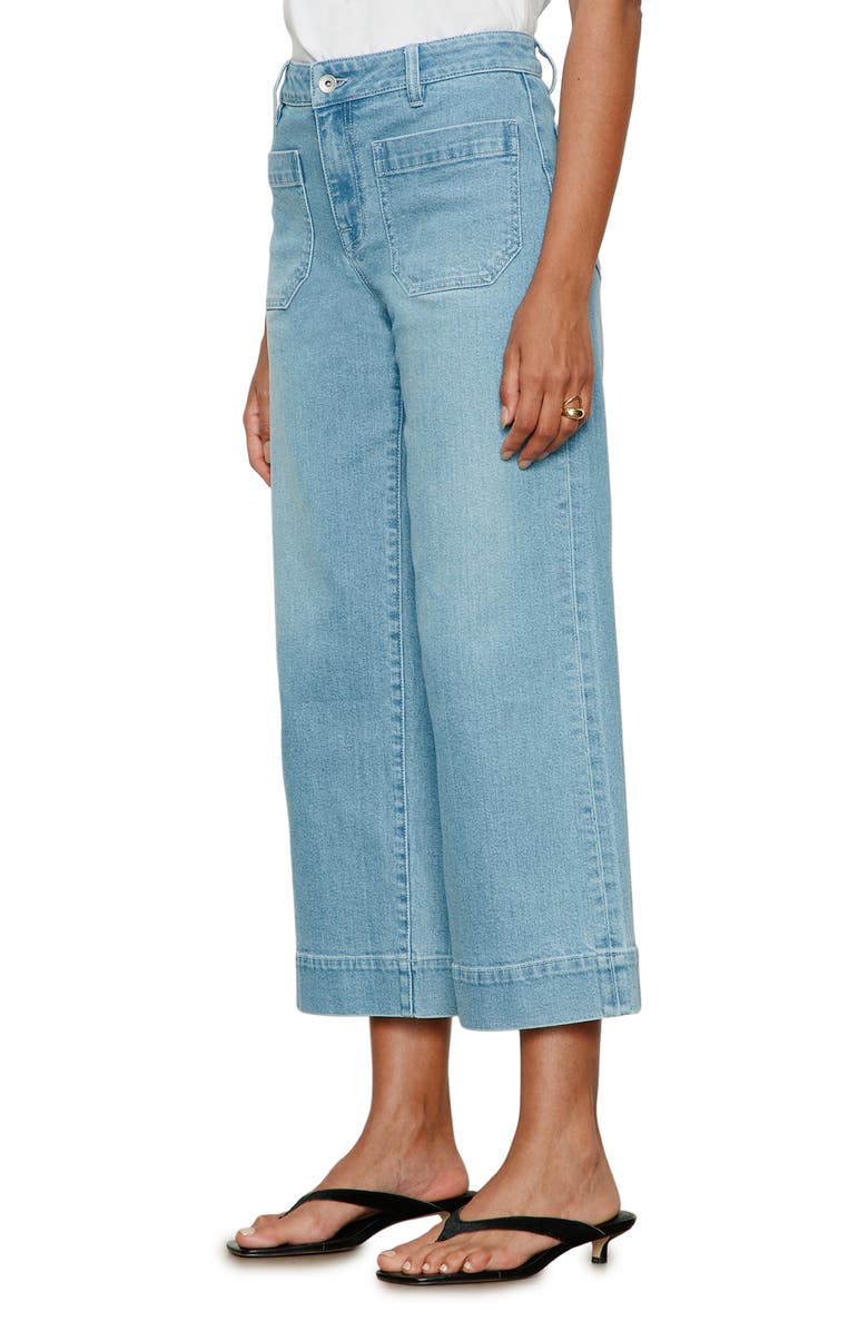 Sanctuary The Marine Patch Pocket Crop Wide Leg Jeans, Alternate, color, Dollface Blue