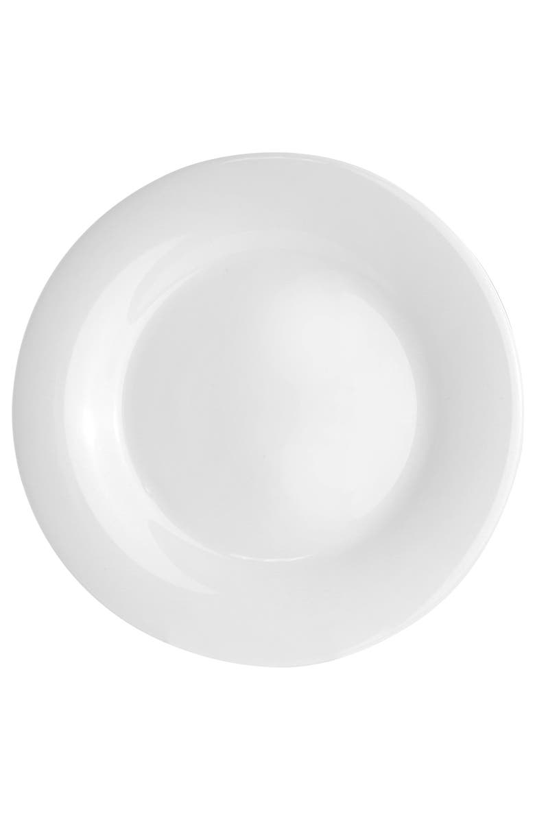 Gibson Ultra Ultra Farthington 4 Piece Tempe Opal Glass Dinner Plate Set, Alternate, color, White