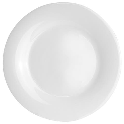 Gibson Ultra Ultra Farthington 4 Piece Tempe Opal Glass Dinner Plate Set In White