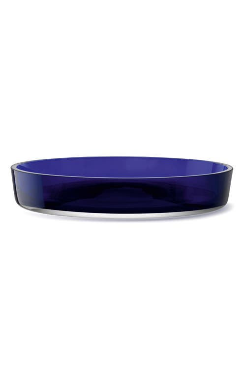Lsa Collective Low Glass Bowl In Blue