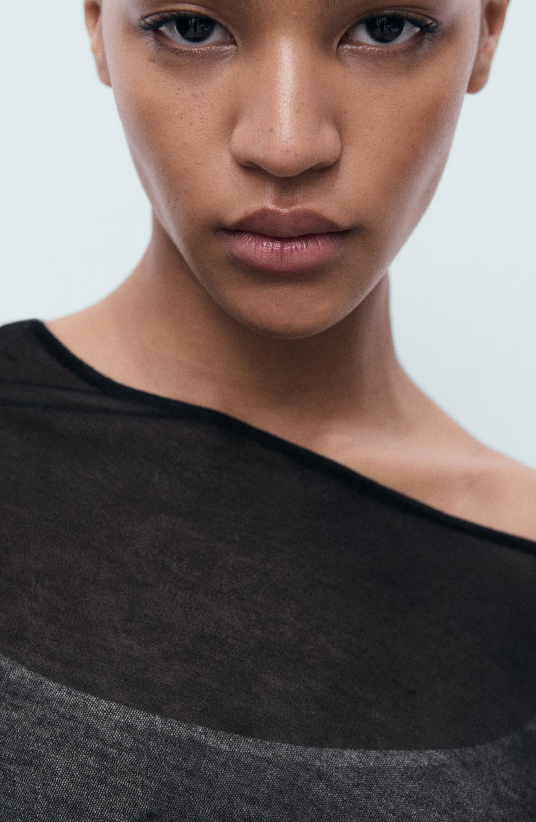 MANGO Asymmetric Knit Cape, Alternate, color, 