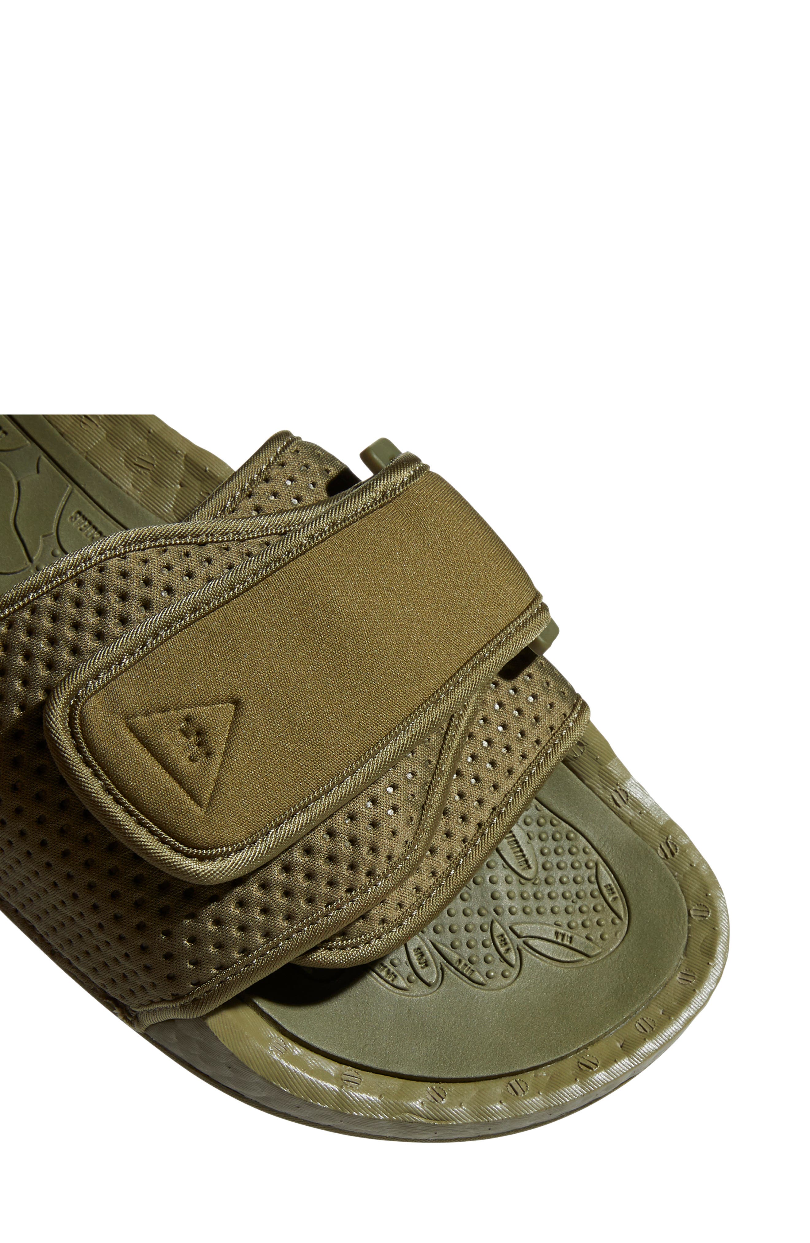 adidas x Pharrell Williams Boost Sport Slide, Alternate, color, OLIVE CARGO