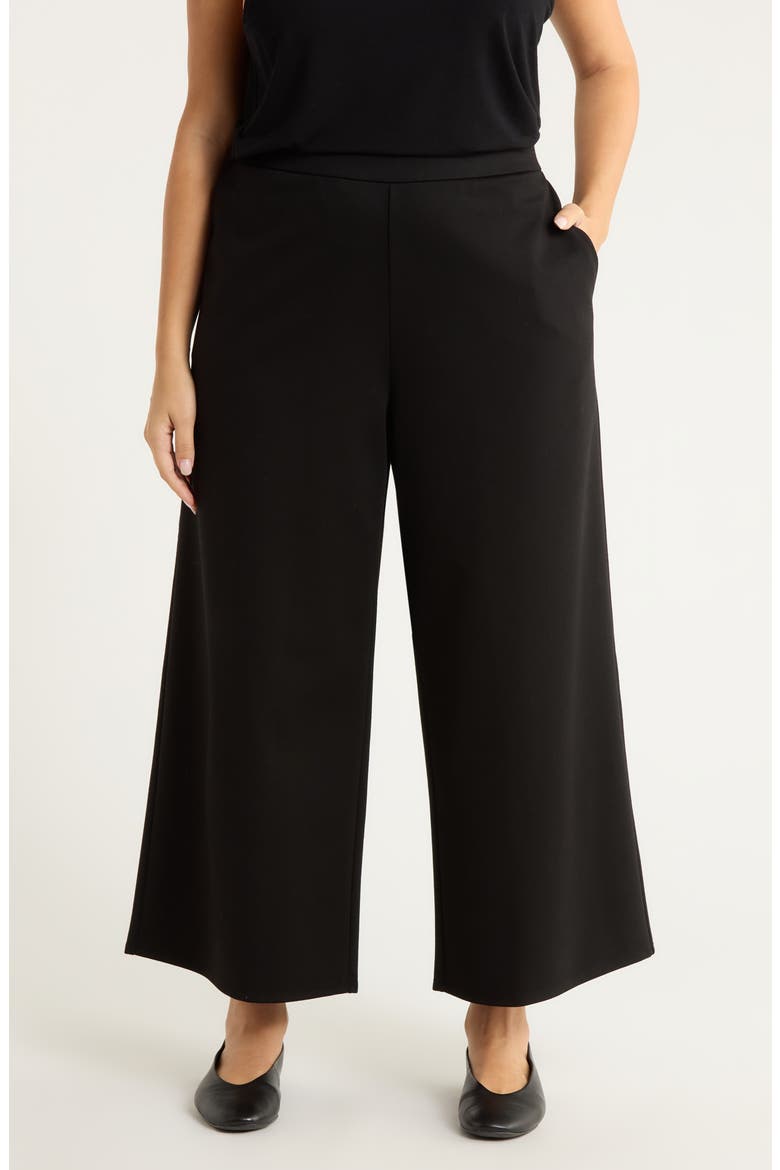Ankle Wide Leg Pants, Main, color, BLACK