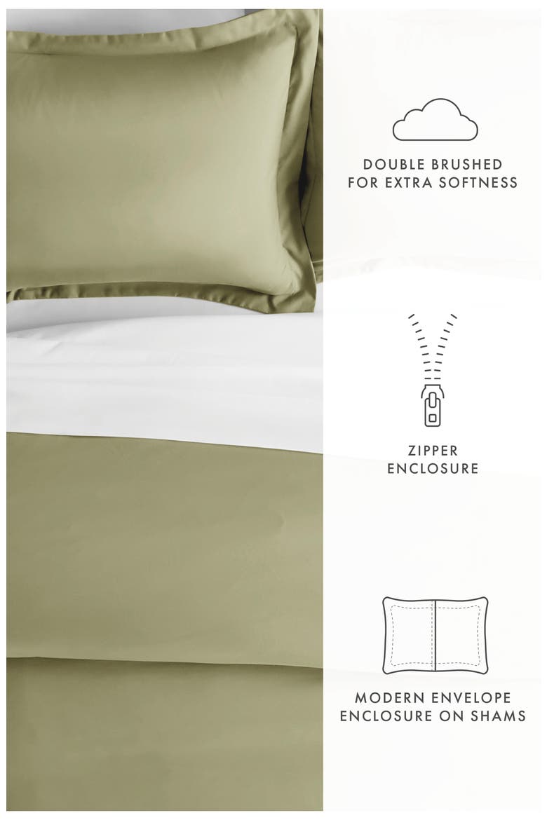 Premium Ultra Soft 3-Piece Duvet Cover Set, Alternate, color, SAGE