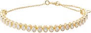 BY ADINA EDEN Lab Grown Diamond Oval Bezel Half Tennis Bracelet