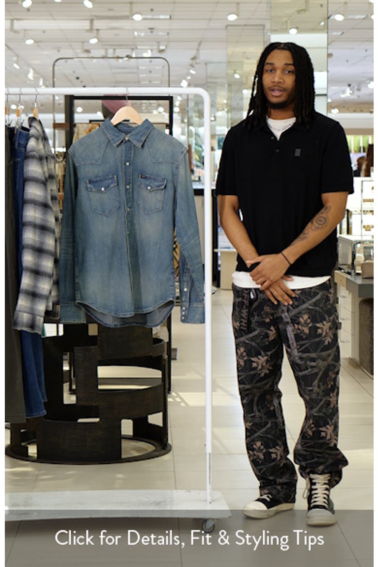Western Cotton Denim Snap-Up Shirt video