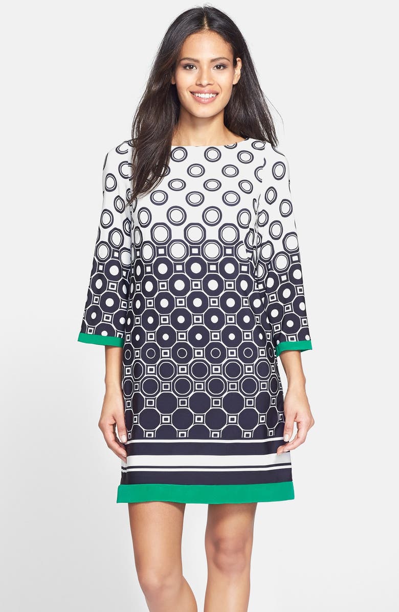 Eliza J Print Shift Dress, Main, color,