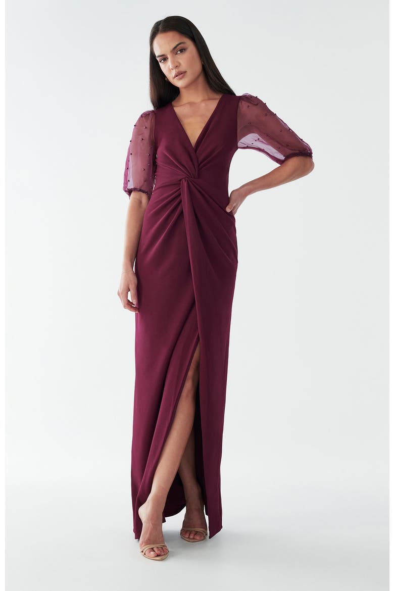 Chiara  Dress, Alternate, color, Burgundy
