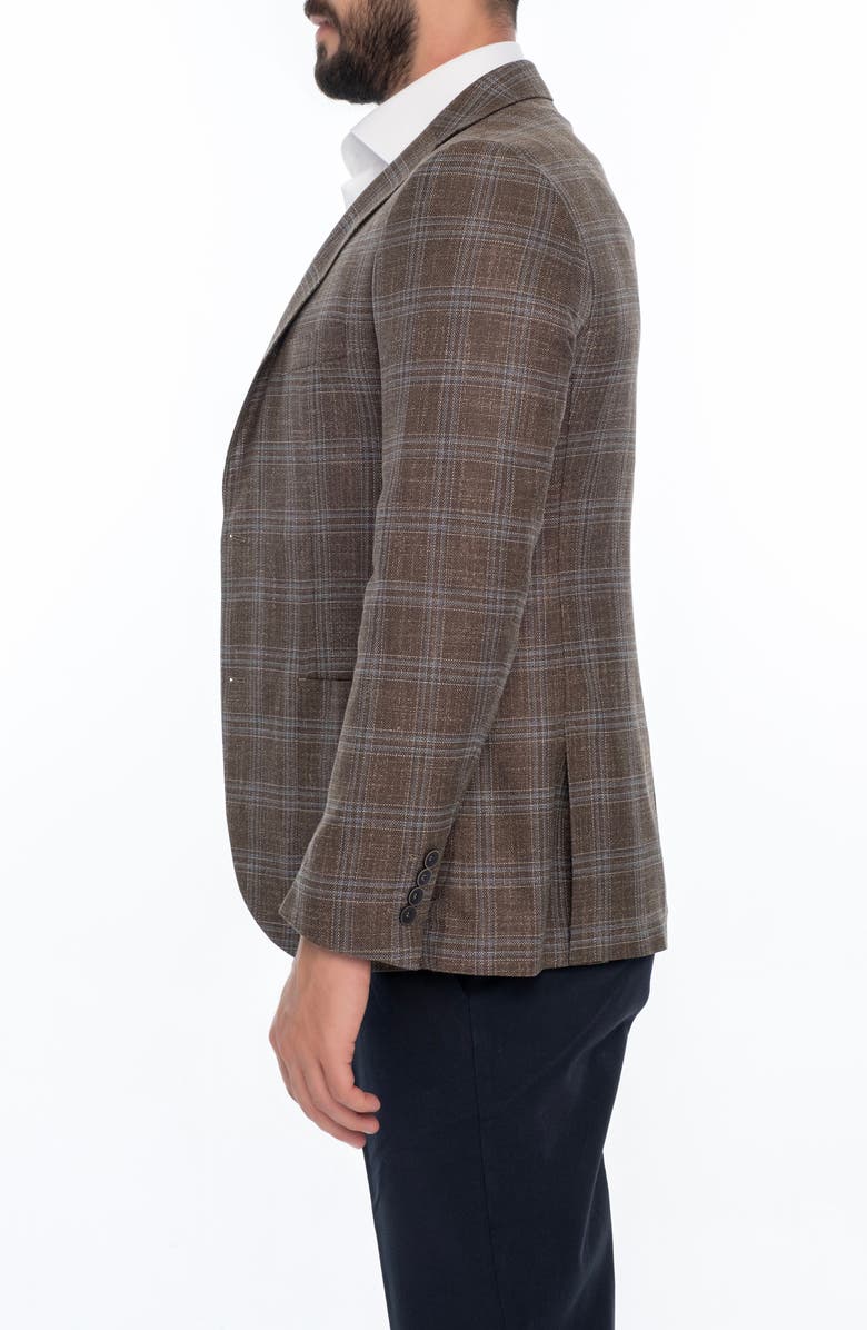 VELLAPAIS Plaid Sport Coat, Alternate, color, Brown
