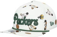 New Era Men's New Era  White Green Bay Packers Team Cheer 19TWENTY Snapback Hat