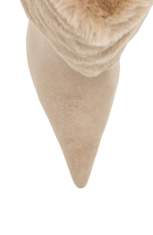 Jeffrey Campbell Fennec Faux Fur Cuff Bootie In Brown