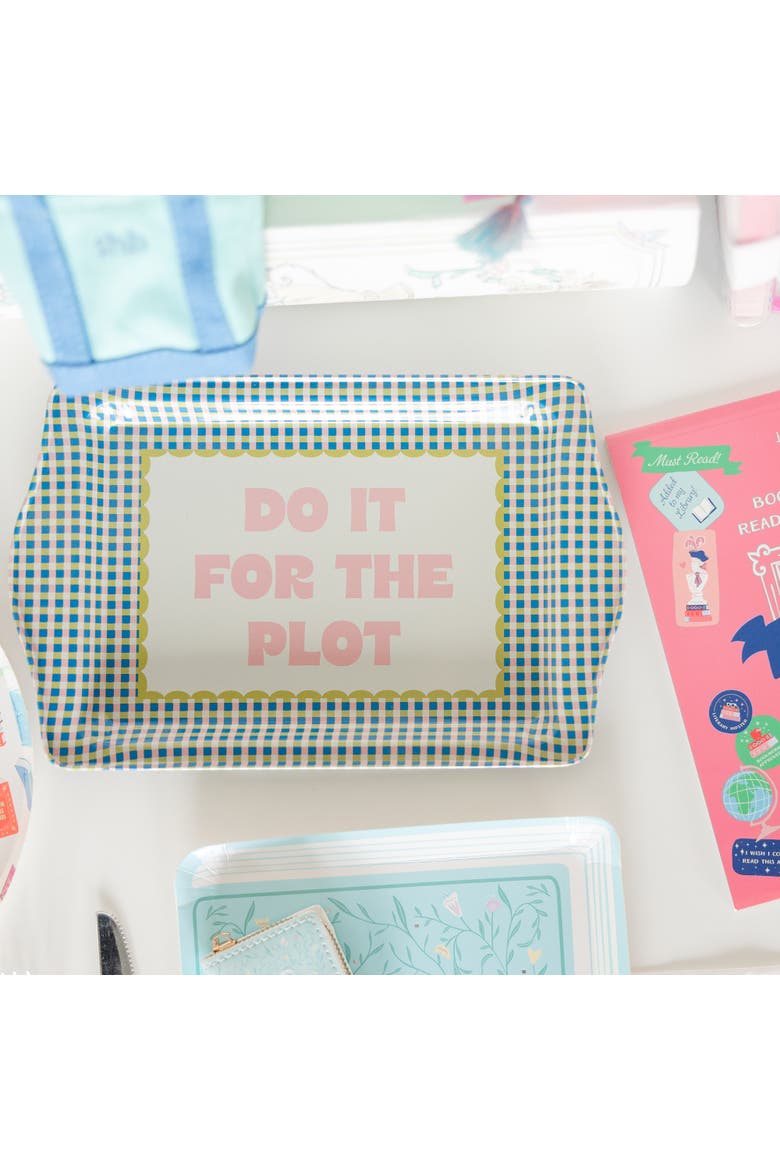 Bookish Collection Metal Trinket Trays, Alternate, color, Do It For The Plot