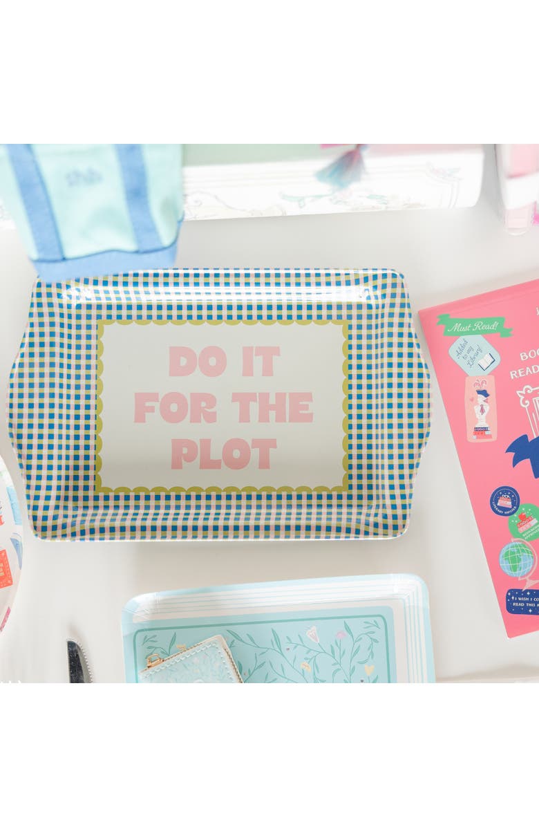 Jollity & Co. Bookish Collection Metal Trinket Trays, Alternate, color, Do It For The Plot