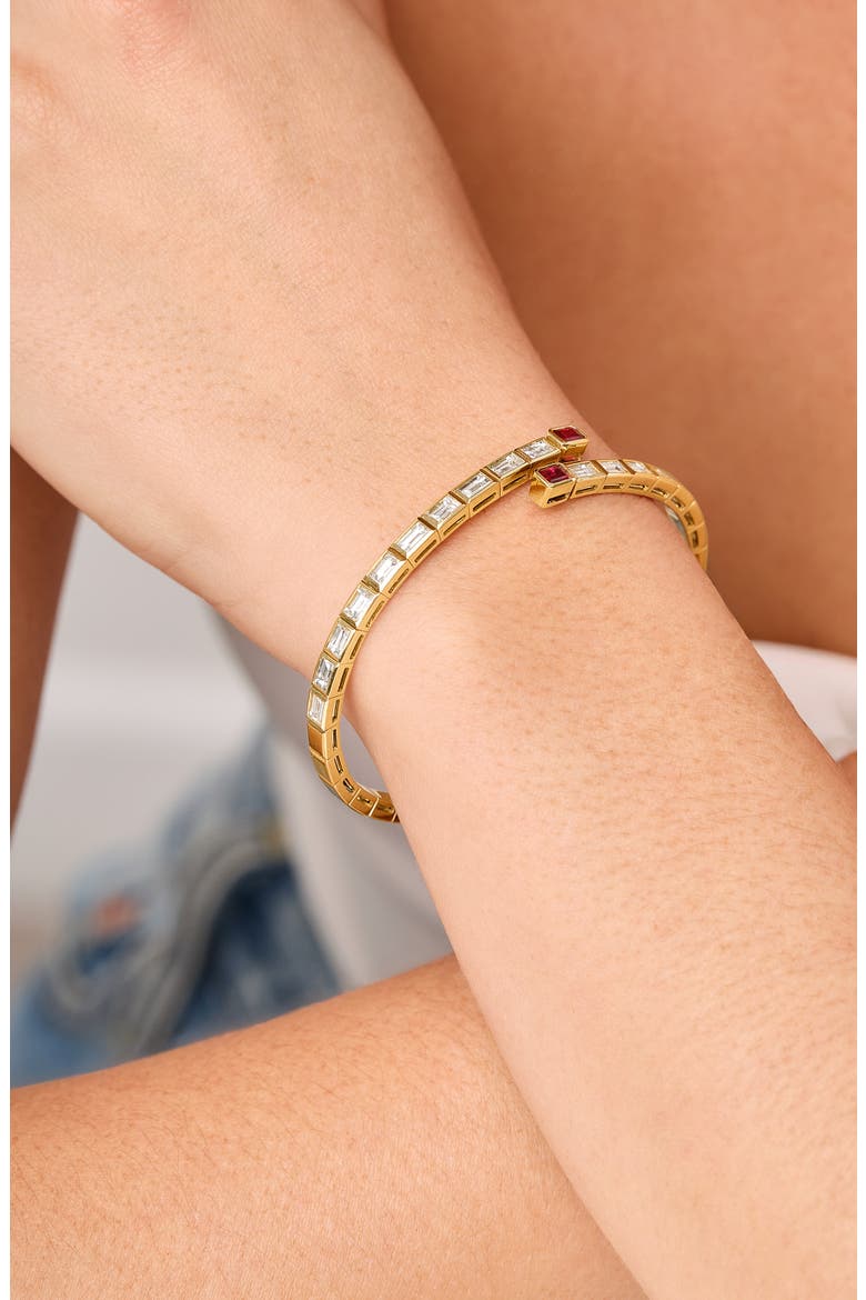 El Mar Ruby & Diamond Flex Bangle Bracelet, Alternate, color, YELLOW