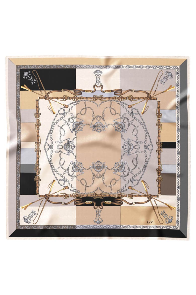 Gabriella - Hand Rolled Silk Foulard for Women, Alternate, color, Hazelnut
