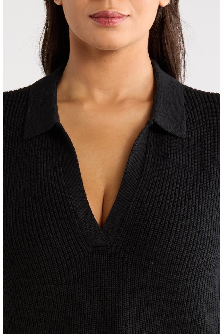Merino Wool Bracelet Sleeve Sweater, Alternate, color, BLACK