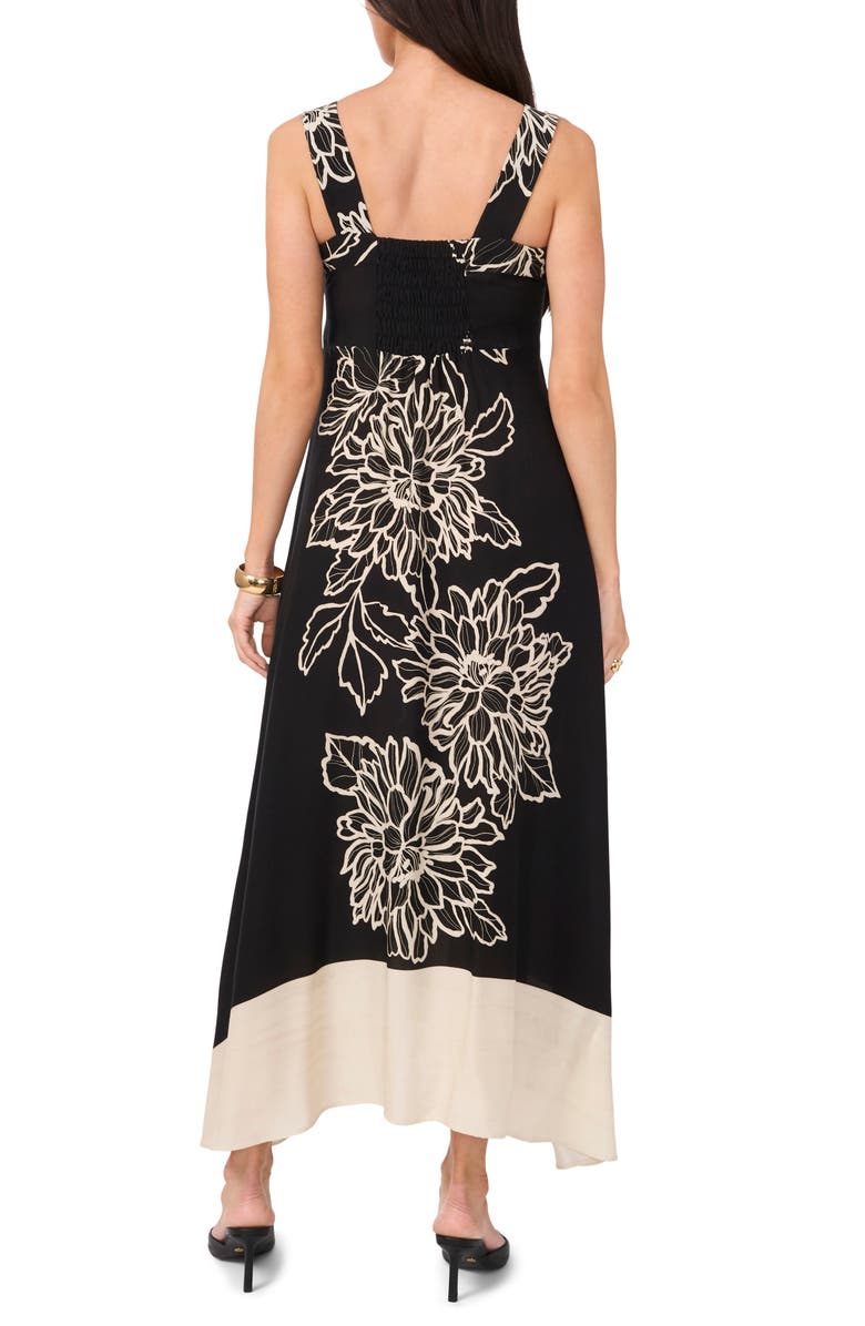 Vince Camuto Placed Floral Midi Dress, Alternate, color, 