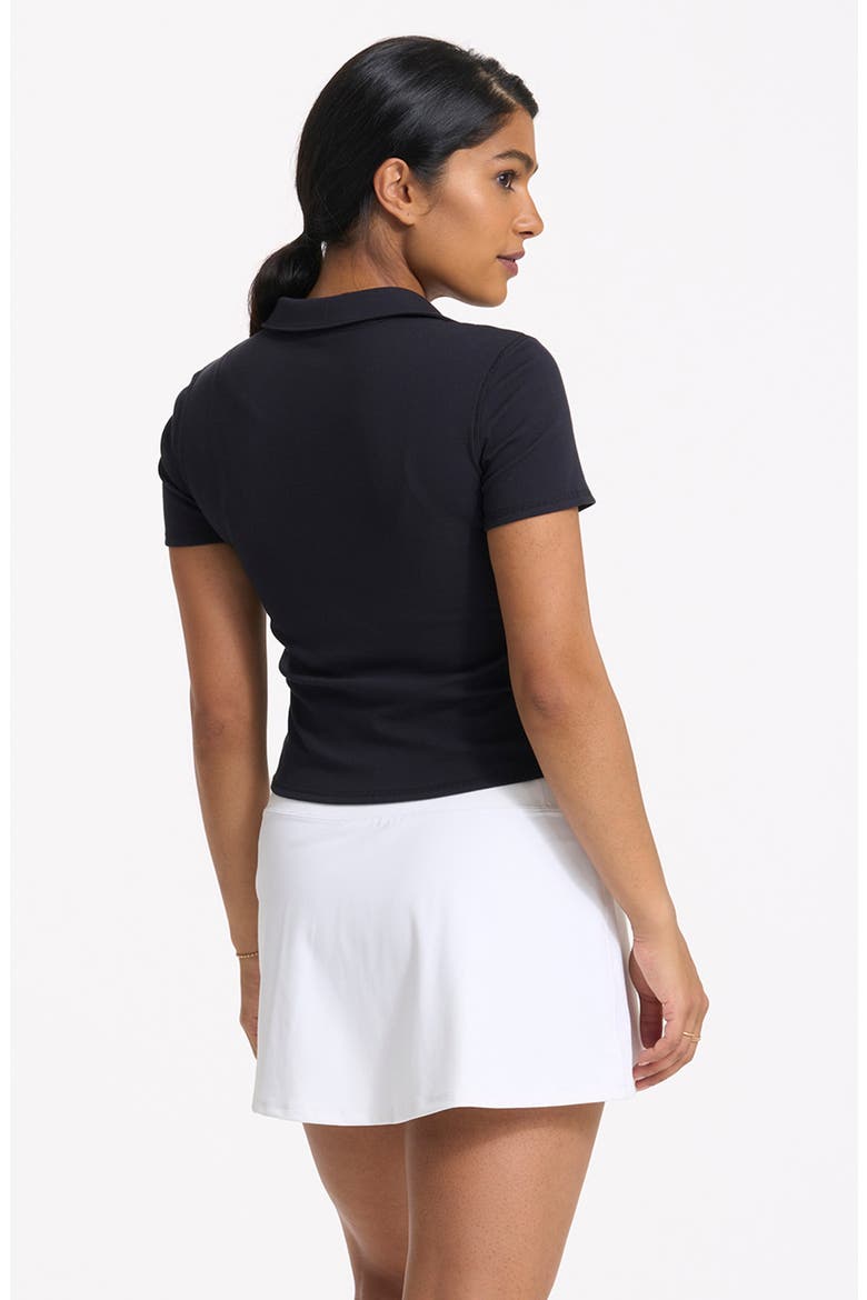 Pose Trim Polo, Alternate, color, BLACK