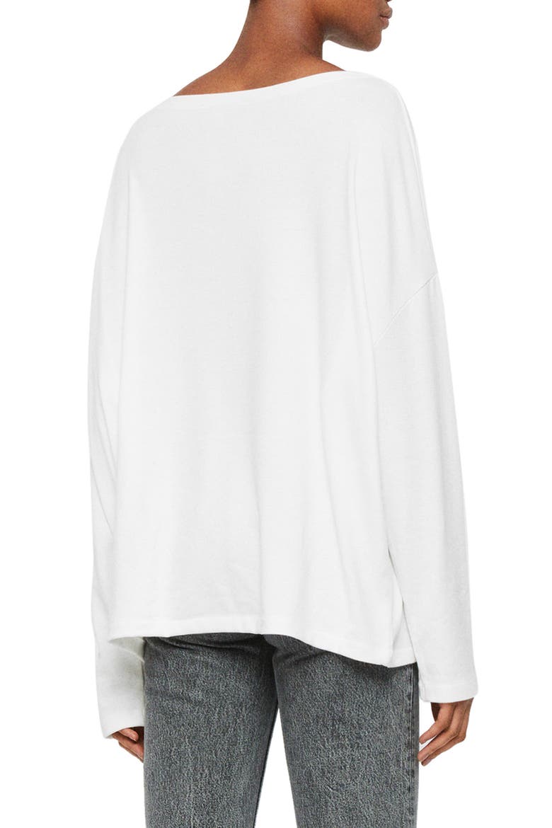 Rita Boatneck Long Sleeve Oversize T-Shirt, Alternate, color, WHITE