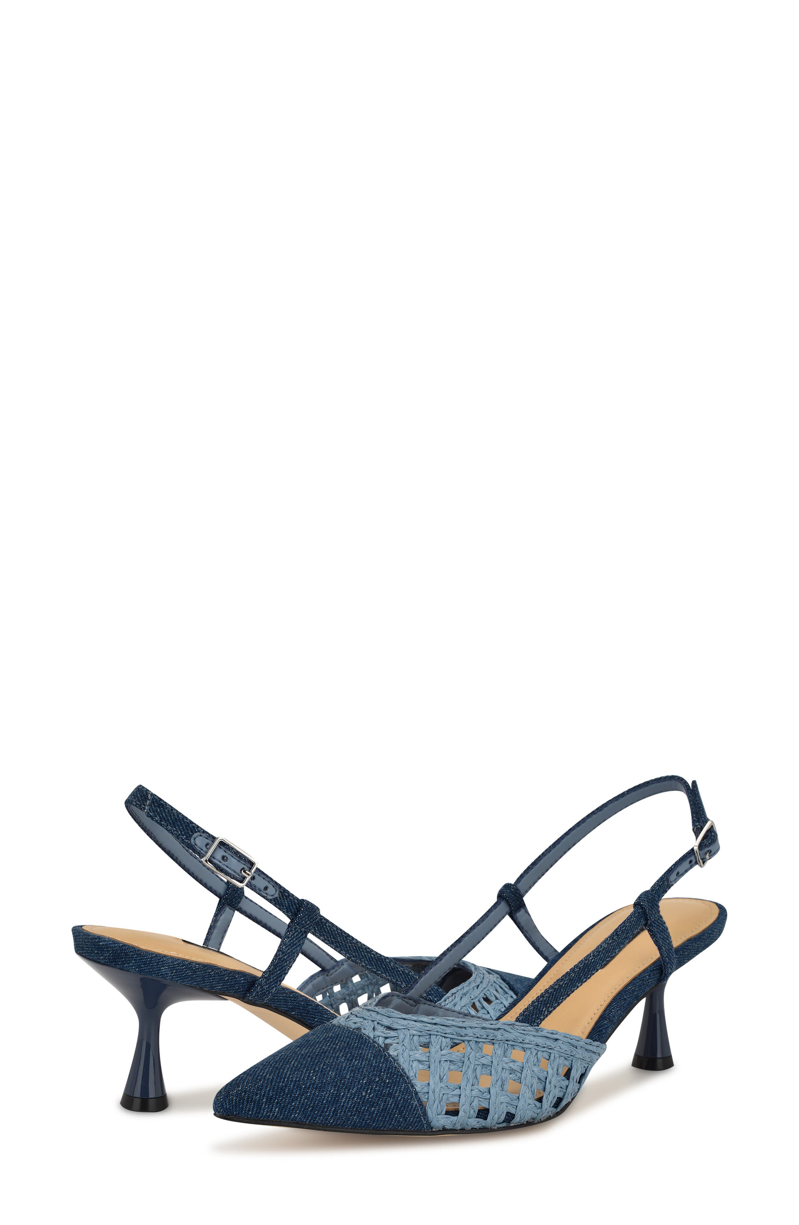 Nine West Railen Pointed Toe Slingback Pump, Alternate, color, 