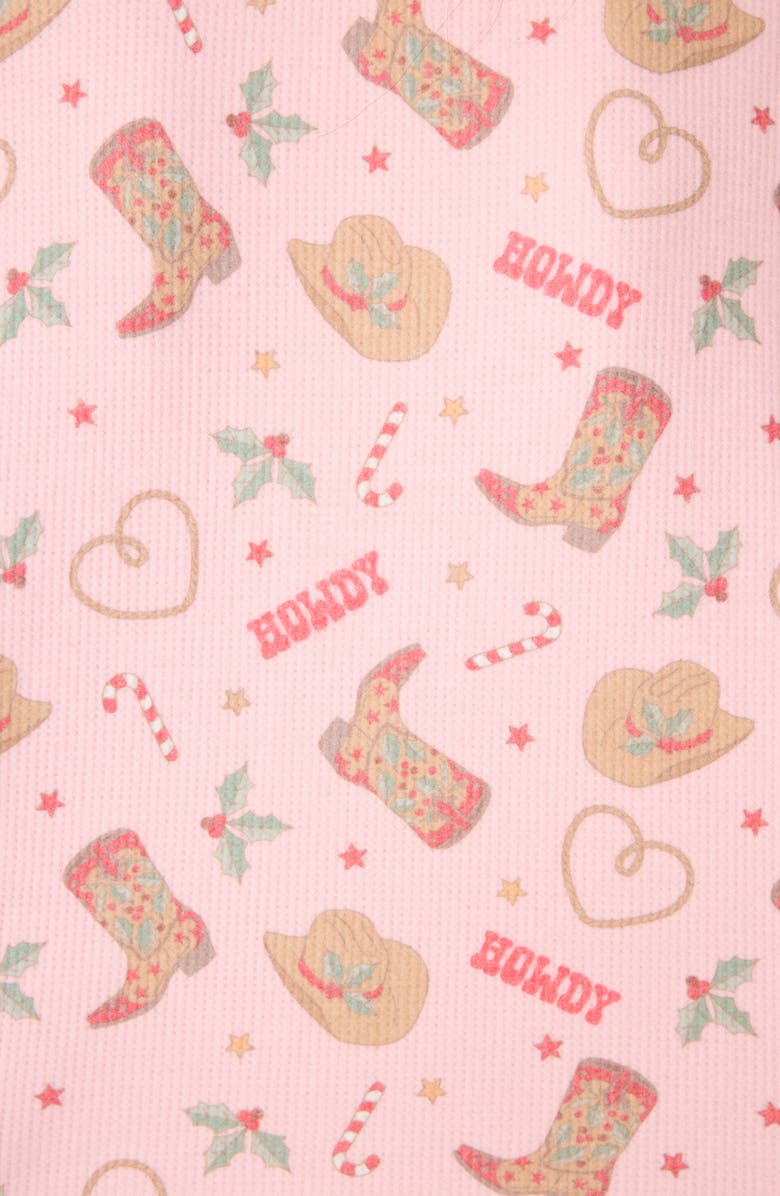 PJ Salvage Print Waffle Knit Short Pajamas, Alternate, color, Pink