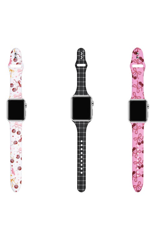 The Posh Tech Assorted 3-pack Silicone Apple Watch® Watchbands In Assorted