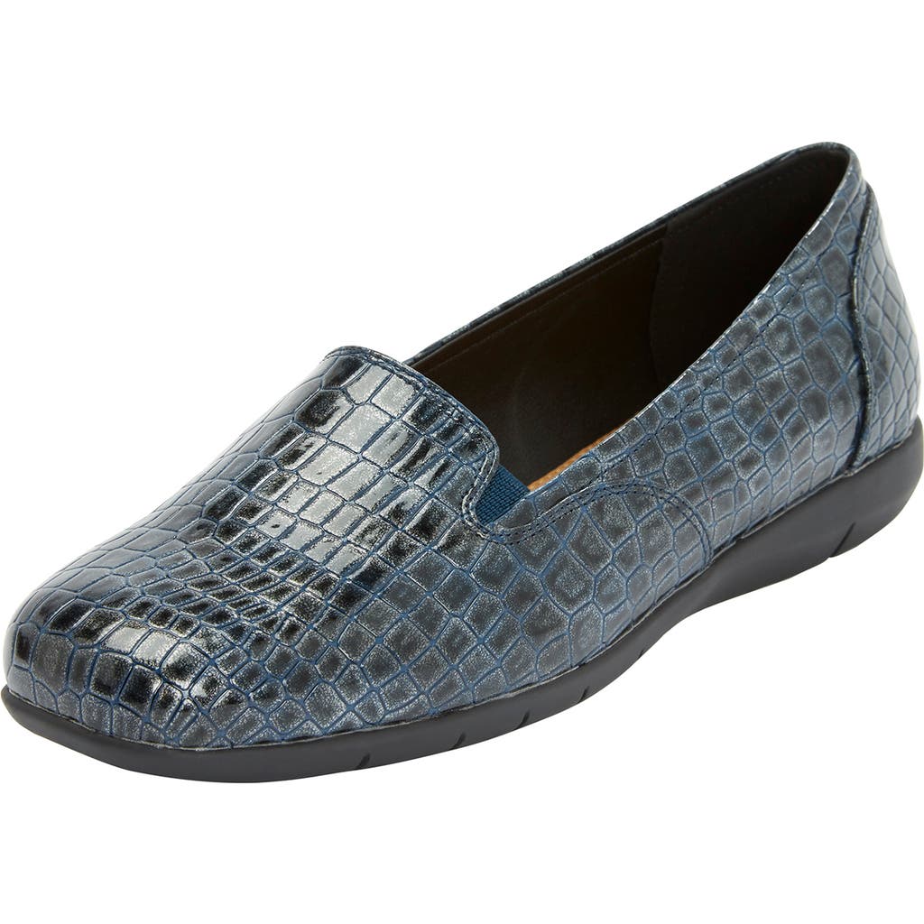 Comfortview The Leisa Slip On Flat In Blue