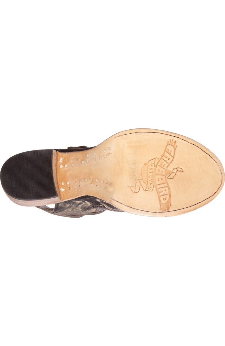 Freebird by Steven 'Quail' Open Toe Leather Bootie, Alternate, color,